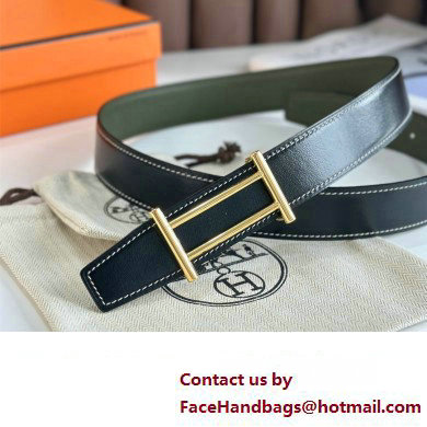 Hermes Rider belt buckle  &  Leather strap 32 mm 02 2023